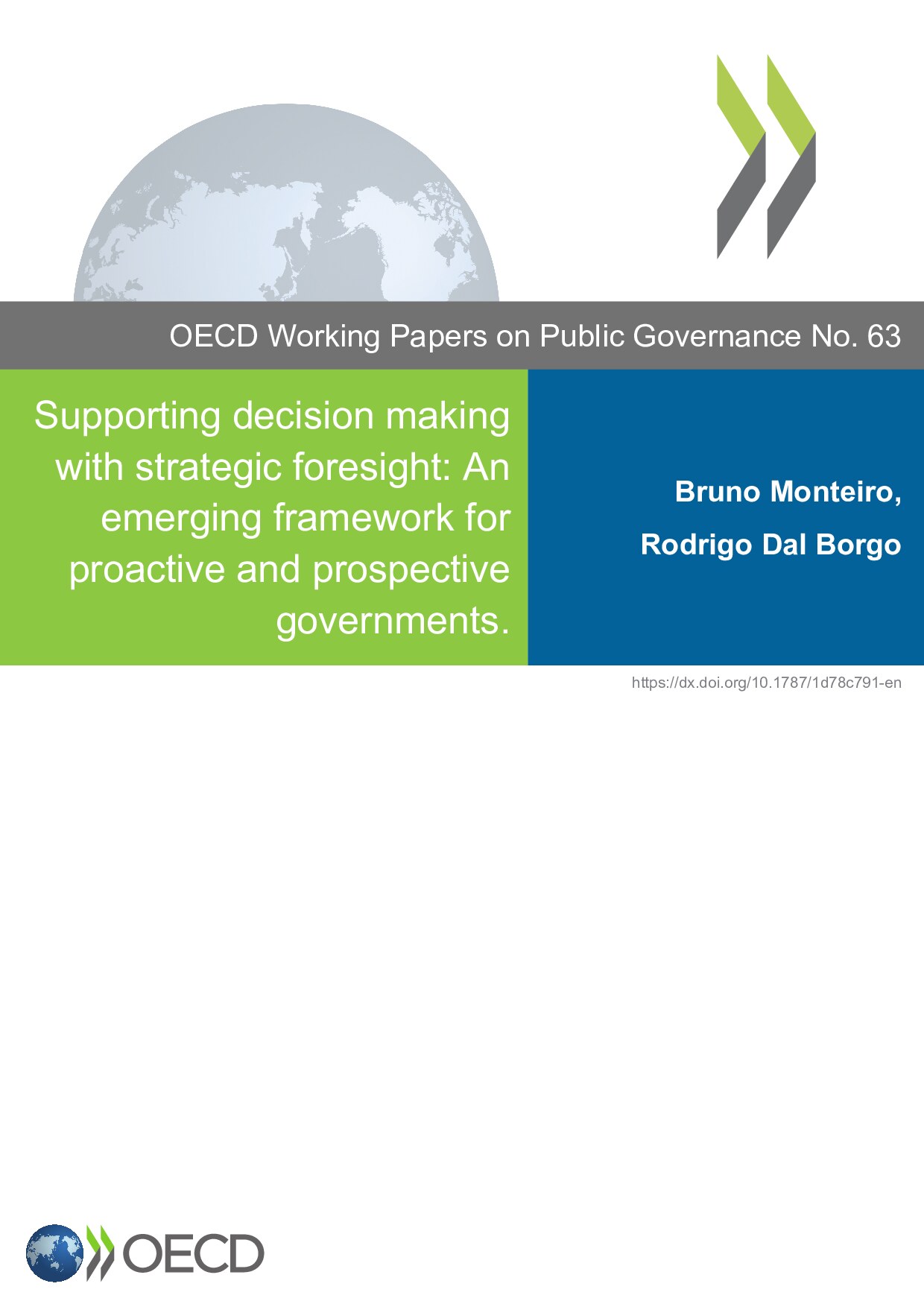 OECD- supporting decision making with strategic foresight. an emerging framework for proactive and prospective governmentsSeptember-2023