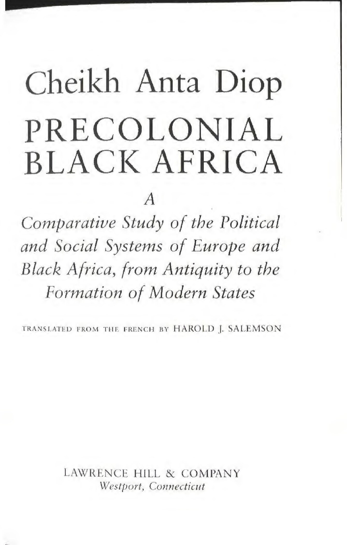 Precolonial Black Africa
