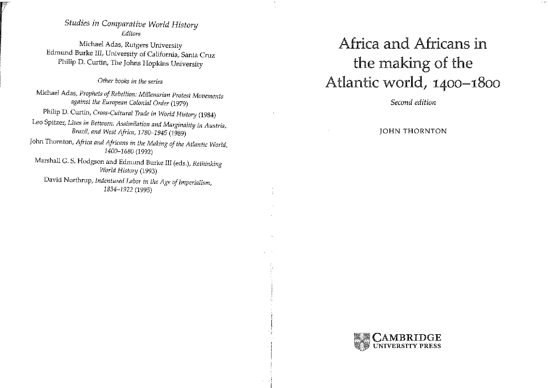Africa and Africans in the making of the Atlantic world, 1400-1800 thorntun_africans_cap_7