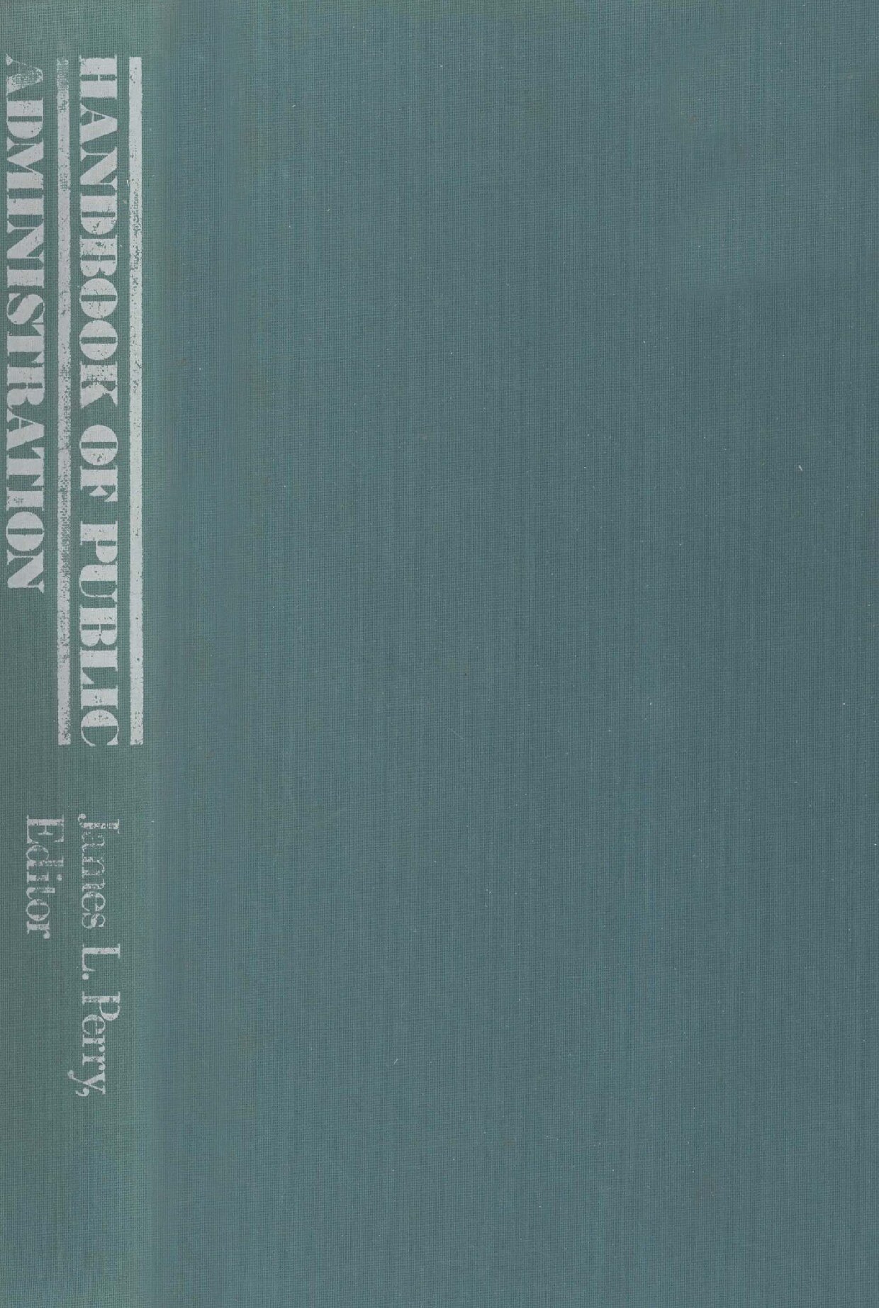 Handbook of Public Administration