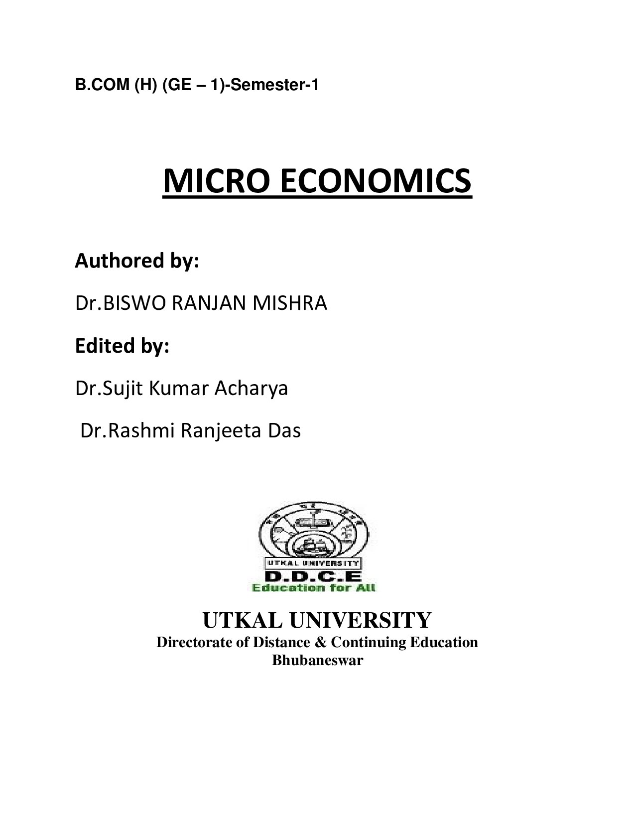 MicroEconomics